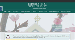 Desktop Screenshot of library.mercyhurst.edu